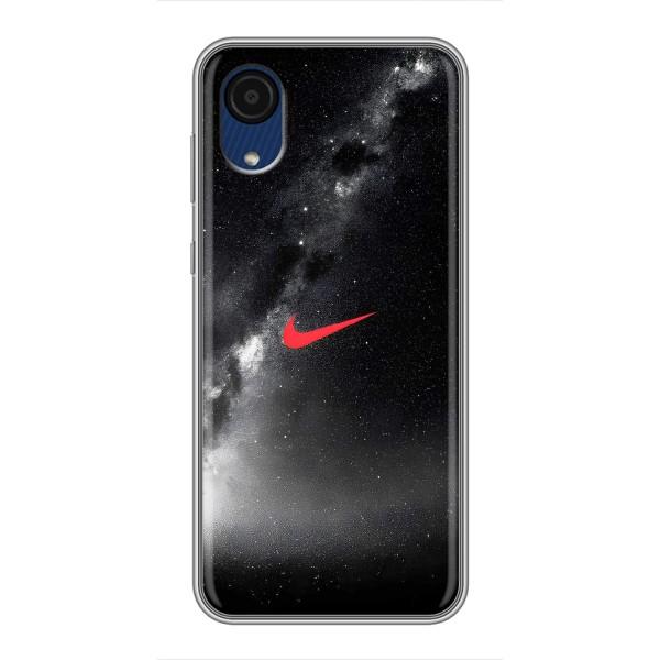 Чехол для Samsung Galaxy A03 Core - с принтом Найк (AlphaPrint) – Найк красный
