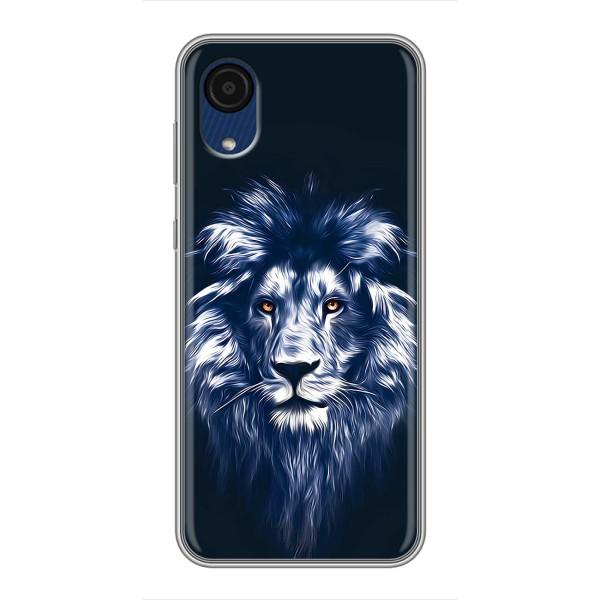 Чохол з картинкою ЛЕВ для Samsung Galaxy A03 Core (VPrint) – Синій Лев