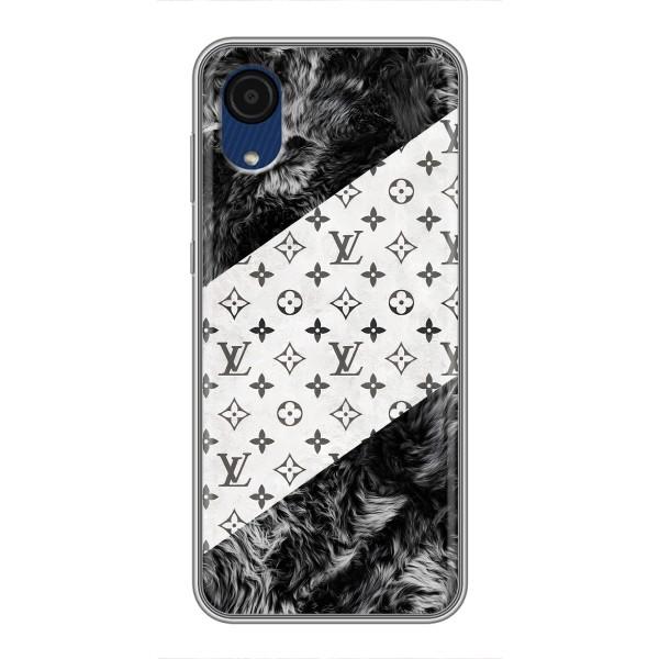 Чехол Стиль Louis Vuitton на Samsung Galaxy A03 Core – LV на белом