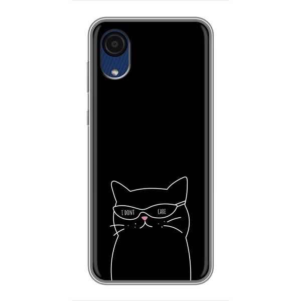 Чехол с рисунком кот на Samsung Galaxy A03 Core – Равнодушный кот