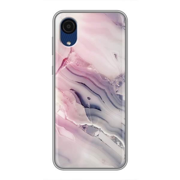 Мраморный чехол на Samsung Galaxy A03 Core (VPrint) – Пурпурный Мрамор