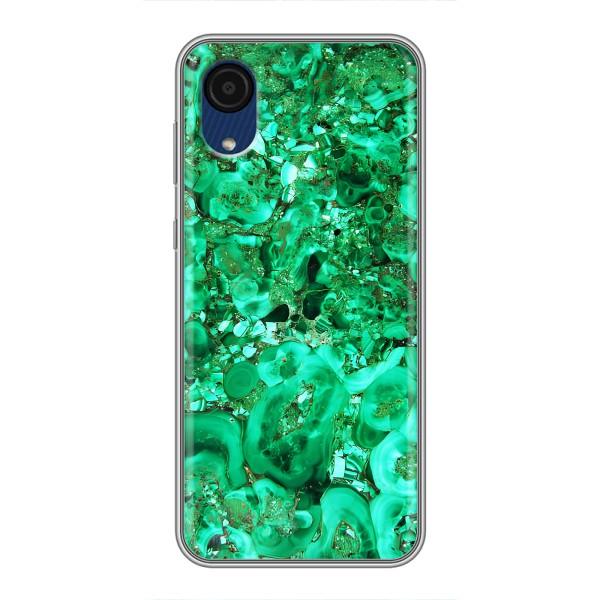 Мраморный чехол на Samsung Galaxy A03 Core (VPrint) – Салатный Мрамор