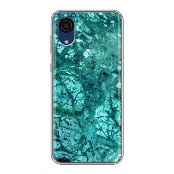 Мраморный чехол на Samsung Galaxy A03 Core (VPrint) – Зеленый мрамор
