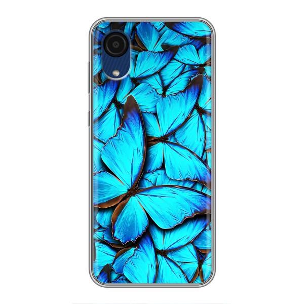 Силиконовый бампер с картинкой животных для Samsung Galaxy A03 Core – Крылья бабочек