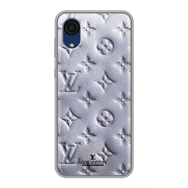 Текстурный Чехол Louis Vuitton для Самсунг А03 Кор – Белый ЛВ