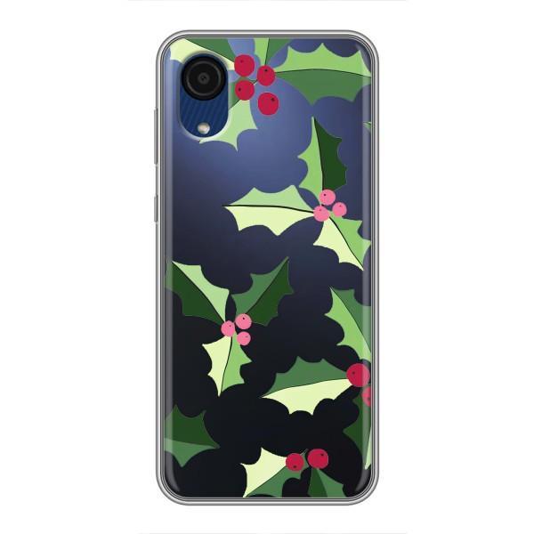 Зимні Чохли для Samsung Galaxy A03 Core - прозорий фон – Різдвяний фон
