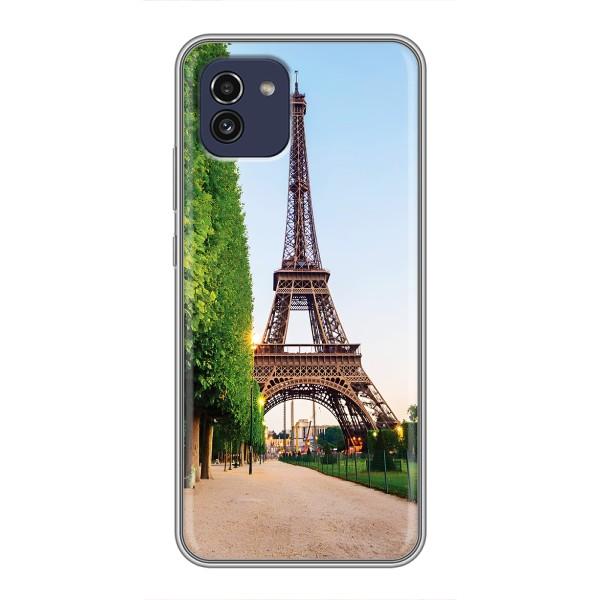 Чехол Эйфелева Башня для Samsung Galaxy A03 (A035) - (AlphaPrint) – Дорога в Париж