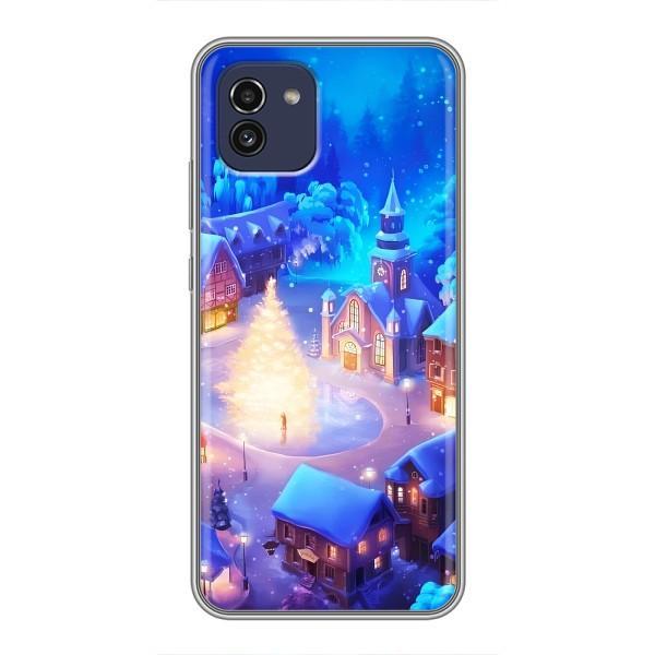 Рождественские Чехлы для Samsung Galaxy A03 (A035) (VPrint) – Рождественский город