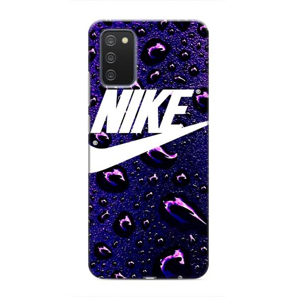 Чохол з логтипом Найк на Samsung Galaxy A03s – Найк на фіолетовому