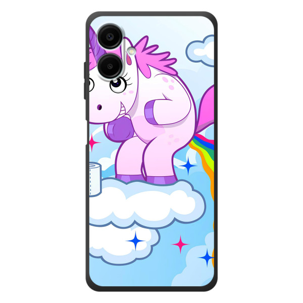 Чехол Unicorn на Samsung Galaxy A08 – Радуга единорожка