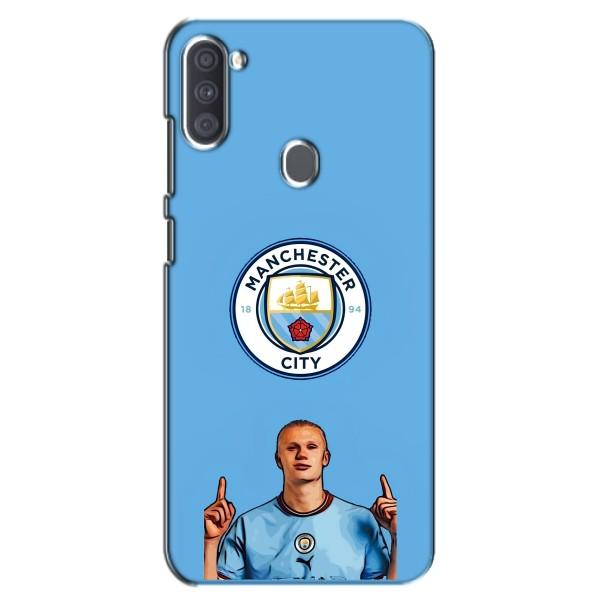 Чехлы с футболистом Ерлинг Холанд для Samsung Galaxy A11 (A115) (AlphaPrint) – Холанд Манчестер Сити