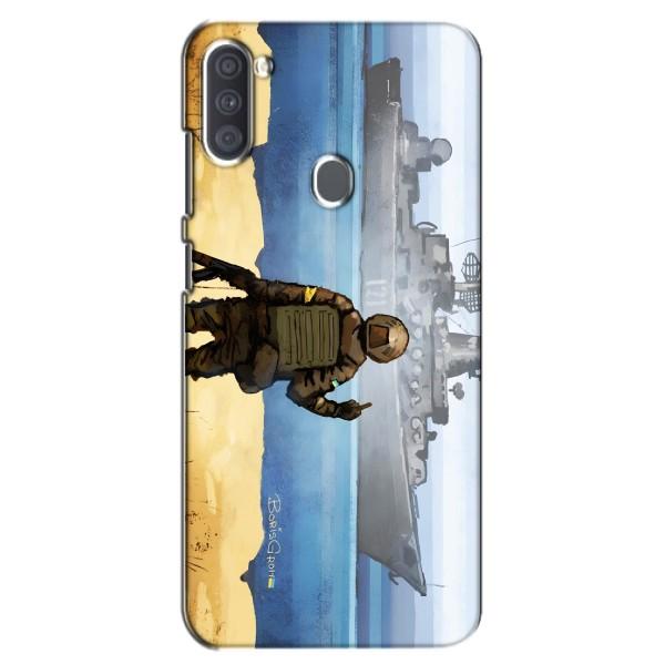 Чехол с принтом (Русский корабль...) для Самсунг А11 (AlphaPrint) – Русский корабль