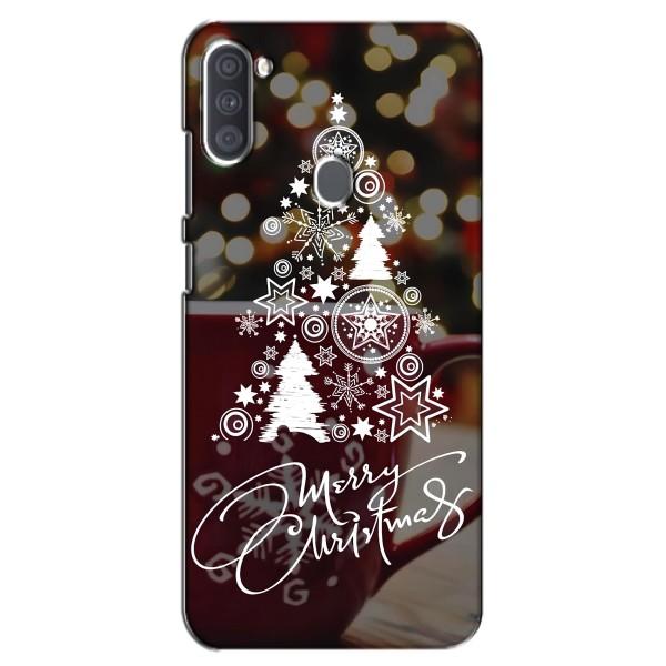 Рождественские Чехлы для Samsung Galaxy A11 (A115) (VPrint) – Елочка узорная