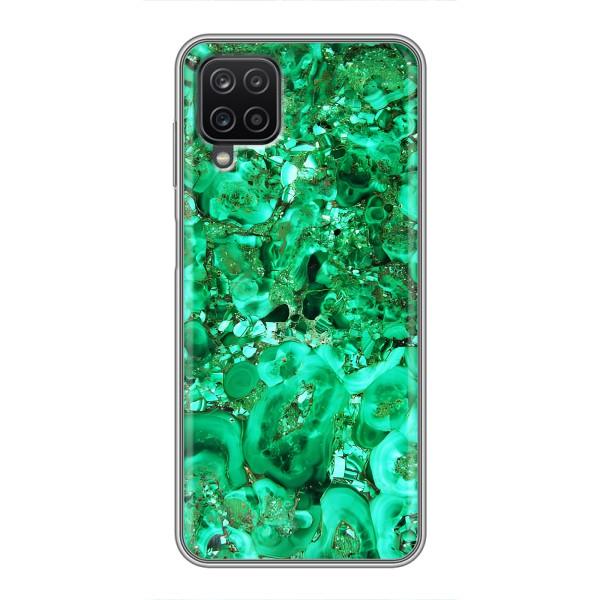 Мраморный чехол на Samsung Galaxy A12 (VPrint) – Салатный Мрамор
