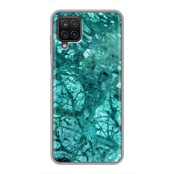 Мраморный чехол на Samsung Galaxy A12 (VPrint) – Зеленый мрамор