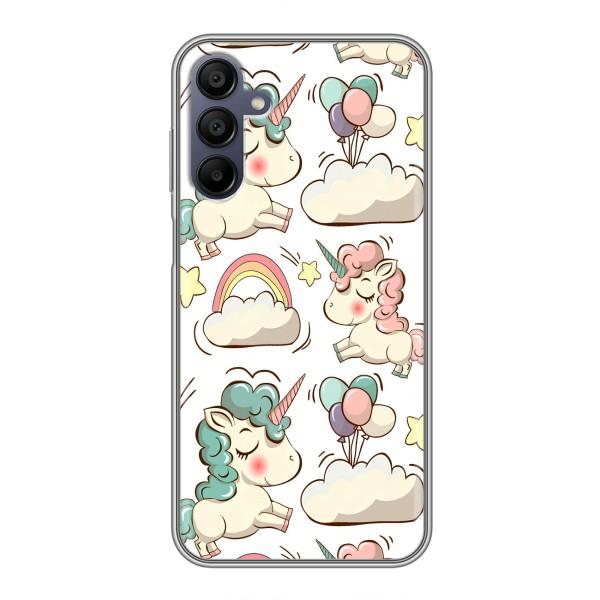 Чехол для Самсунг Гелекси А15 - (Единорожки - Новинки) (AlphaPrint) – Единорожки