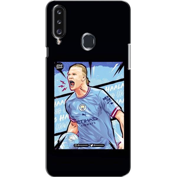 Чехлы с футболистом Ерлинг Холанд для Samsung Galaxy A20s (A207) (AlphaPrint) – гол Эрлинг Холланд