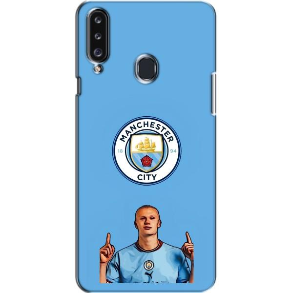 Чехлы с футболистом Ерлинг Холанд для Samsung Galaxy A20s (A207) (AlphaPrint) – Холанд Манчестер Сити
