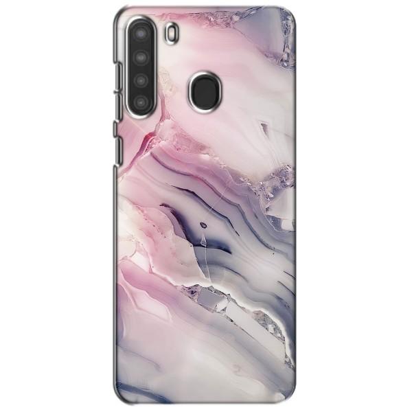 Мраморний чехол на Samsung Galaxy A21 (A215) (VPrint) – Пурпурний Мрамор