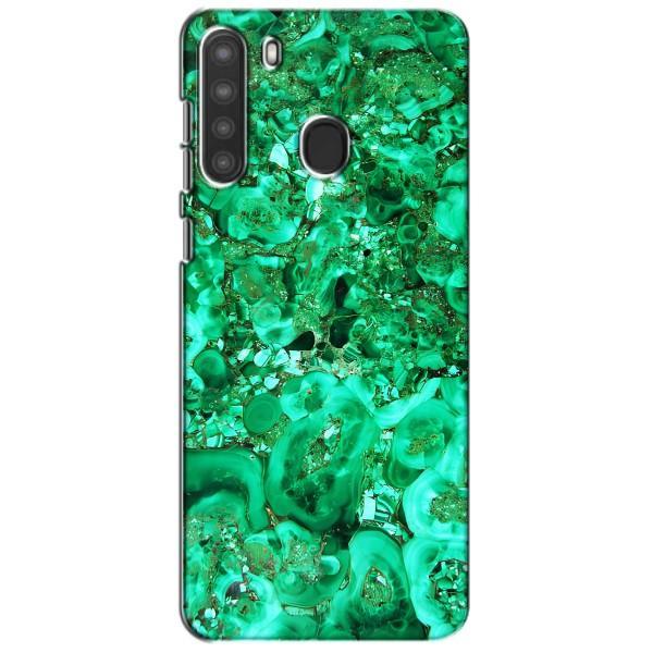 Мраморний чехол на Samsung Galaxy A21 (A215) (VPrint) – Салатовий Мрамор