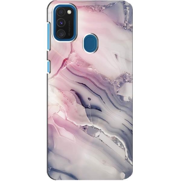 Мраморный чехол на Samsung Galaxy A21s (VPrint) – Пурпурный Мрамор