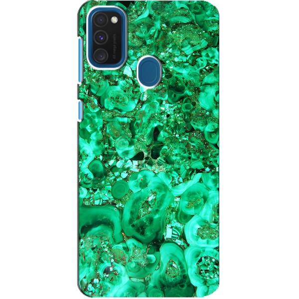 Мраморный чехол на Samsung Galaxy A21s (VPrint) – Салатный Мрамор