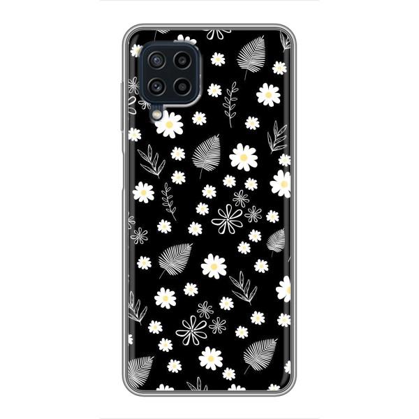 Чохли з тематикою "КВІТИ" на Samsung Galaxy A22 – цвітіння на чорному