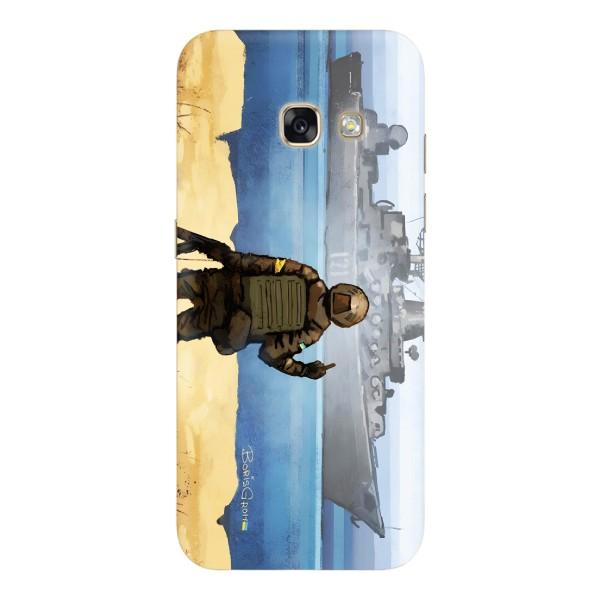 Чехол с принтом (Русский корабль...) для Самсунг A3 2017 (AlphaPrint) – Русский корабль