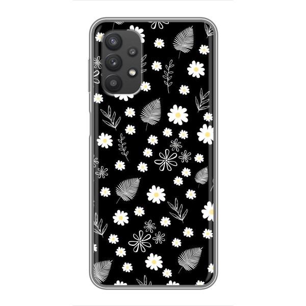 Чохли з тематикою "КВІТИ" на Samsung Galaxy A32 – цвітіння на чорному
