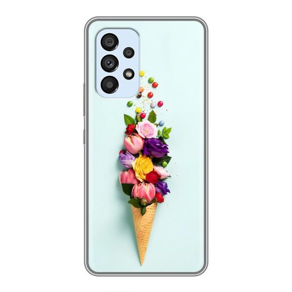 Чехлы с тематикой "ЦВЕТЫ" на Samsung Galaxy A33 (5G) – Цветок-мороженное