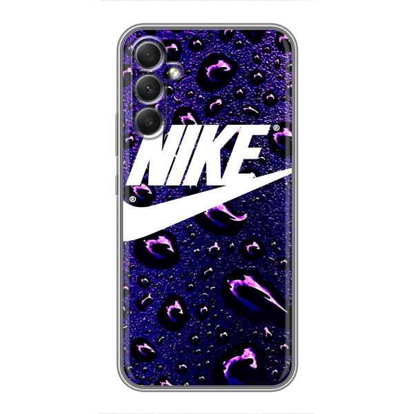 Чехол с логотипом Найк на Samsung Galaxy A34 – Найк на фиолетовом