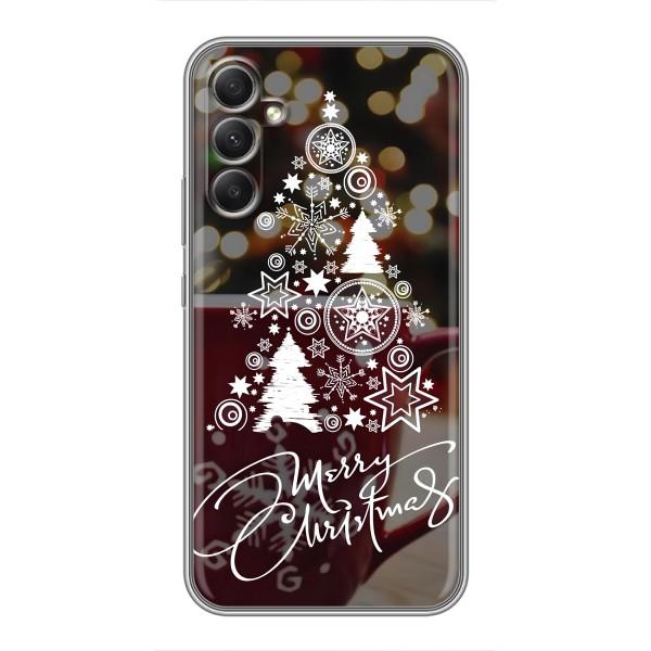 Рождественские Чехлы для Samsung Galaxy A34 (VPrint) – Елочка узорная