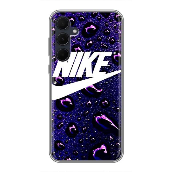 Чехол с логотипом Найк на Samsung Galaxy A35 (5G) – Найк на фиолетовом