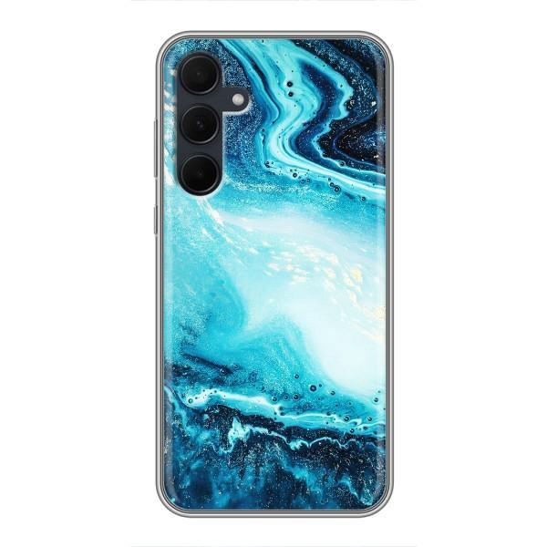 Мраморний чехол на Samsung Galaxy A35 (5G) (VPrint) – Блакитний мрамор