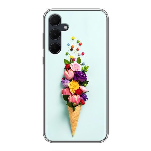 Чехлы с тематикой "ЦВЕТЫ" на Samsung Galaxy A35 (5G) – Цветок-мороженное
