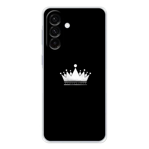 Чохол (Корона на чорному фоні) для Galaxy A36 5G – Біла корона