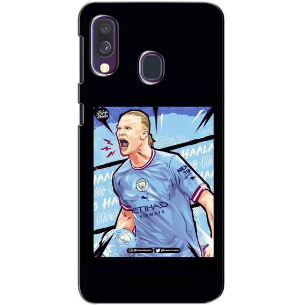 Чехлы с футболистом Ерлинг Холанд для Samsung Galaxy A40 2019 (A405F) (AlphaPrint) – гол Эрлинг Холланд