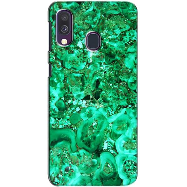 Мраморный чехол на Samsung Galaxy A40 2019 (A405F) (VPrint) – Салатный Мрамор