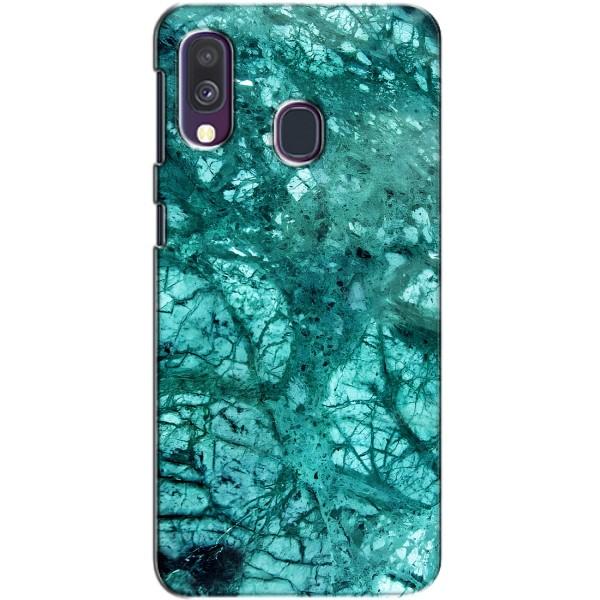 Мраморный чехол на Samsung Galaxy A40 2019 (A405F) (VPrint) – Зеленый мрамор