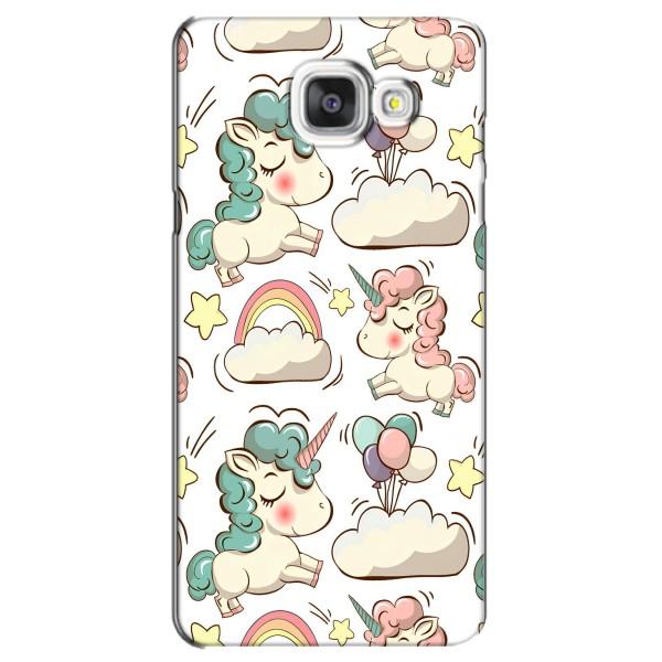 Чехол для Самсунг А5 2016, А5100, А510Ф - (Единорожки - Новинки) (AlphaPrint) – Единорожки