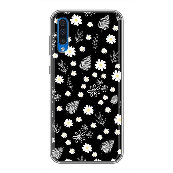 Чохли з тематикою "КВІТИ" на Samsung Galaxy A50 2019 (A505F) – цвітіння на чорному