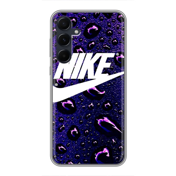 Чехол с логотипом Найк на Samsung Galaxy A55 – Найк на фиолетовом