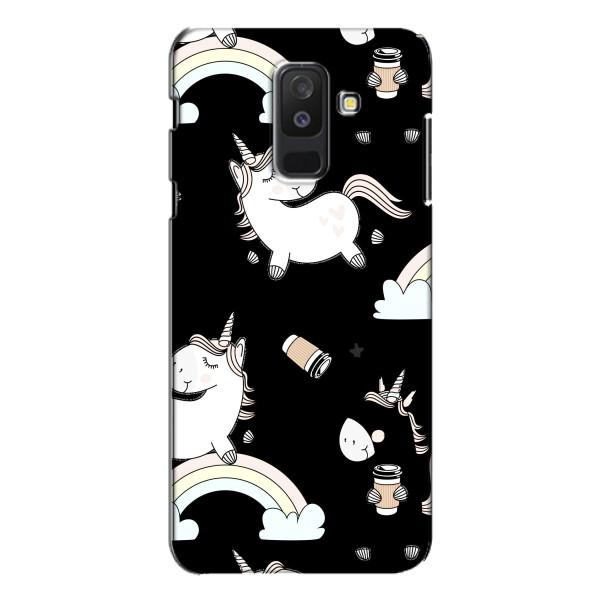 Чехол Unicorn на Samsung Galaxy A6 Plus 2018 ( A605) – Единорог с кофе
