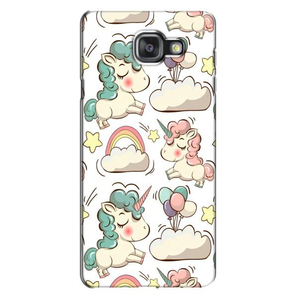 Чехол для Самсунг А7 2016, А7100, А710Ф - (Единорожки - Новинки) (AlphaPrint) – Единорожки