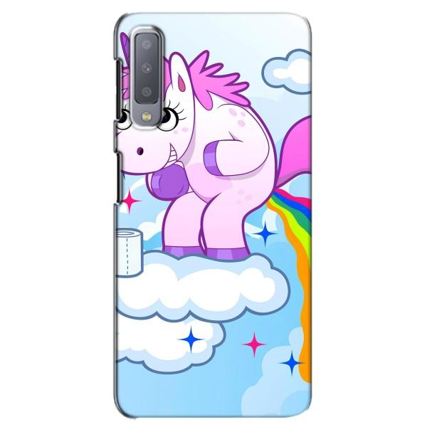 Чохол Unicorn на Samsung Galaxy A7-2018, A750 – Веселка Єдиноріга
