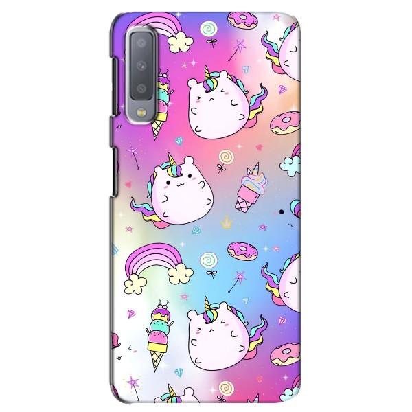 Чохол Unicorn на Samsung Galaxy A7-2018, A750 – Веселка і Єдинорог