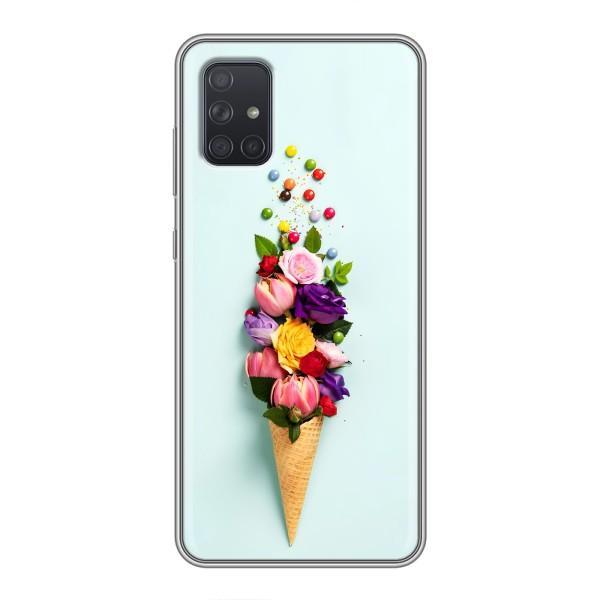 Чехлы с тематикой "ЦВЕТЫ" на Samsung Galaxy A72 – Цветок-мороженное