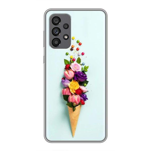 Чехлы с тематикой "ЦВЕТЫ" на Samsung Galaxy A73 (5G) – Цветок-мороженное