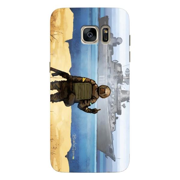 Чехол с принтом (Русский корабль...) для Самсунг С7 Едж, Г935 (AlphaPrint) – Русский корабль