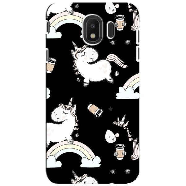 Чехол Unicorn на Samsung Galaxy J4 2018, SM-J400F – Единорог с кофе